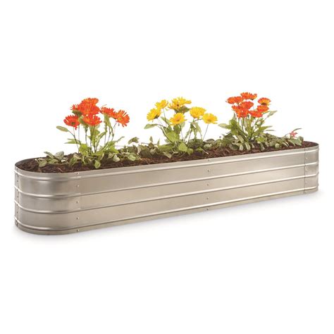 metal planter box indtalled|planter box with galvanized metal.